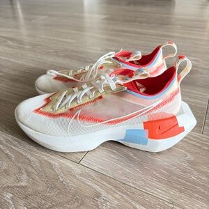 Nike White and Red Athletic Shoes